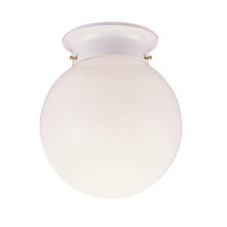 CLING 1-Light Glass Globe Ceiling Mount; White Finish CL636841